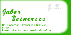 gabor meinerics business card